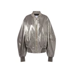 The Attico 'Anja'' Silver Bomber - The Attico Jackets - Designed by Gilda Ambrosio & Giorgia Tordini - Shop at Coveti