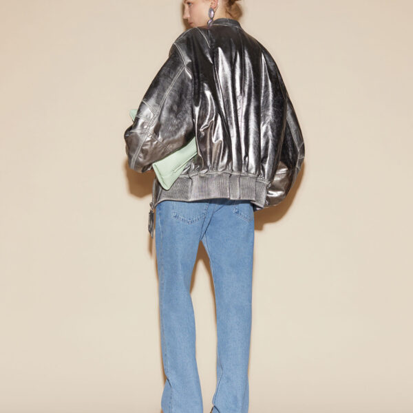 The Attico 'Anja'' Silver Bomber - The Attico Jackets - Designed by Gilda Ambrosio & Giorgia Tordini - Shop at Coveti