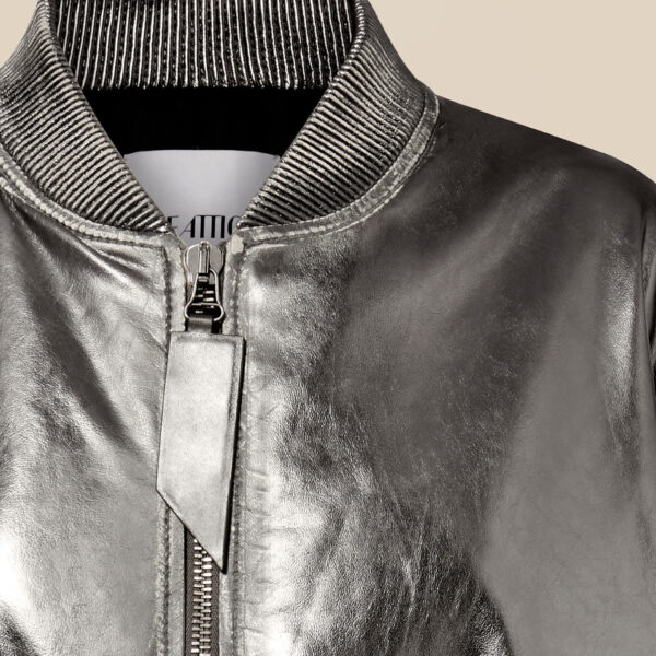 The Attico 'Anja'' Silver Bomber - The Attico Jackets - Designed by Gilda Ambrosio & Giorgia Tordini - Shop at Coveti