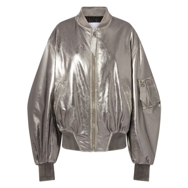 The Attico 'Anja'' Silver Bomber - The Attico Jackets - Designed by Gilda Ambrosio & Giorgia Tordini - Shop at Coveti