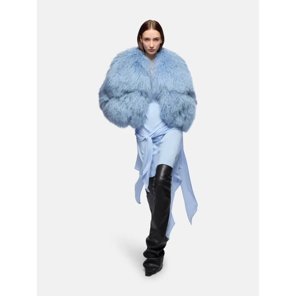The Attico Baby Blue Bomber Jacket, view 4
