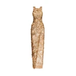 Oscar de la Renta Baroque Sequin Leaves Embroidered Gown - Oscar de la Renta Dresses - American Couture - Shop at Coveti