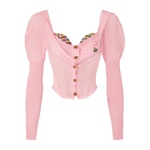 Vivienne Westwood Bea Corset Cardigan - Vivienne Westwood Knitwear - Punk Luxury - Shop at Coveti