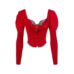 Vivienne Westwood Bea Corset Cardigan - Vivienne Westwood Knitwear - Punk Luxury - Shop at Coveti
