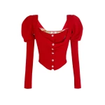 Vivienne Westwood Bea Corset Cardigan - Vivienne Westwood Knitwear - Punk Luxury - Shop at Coveti