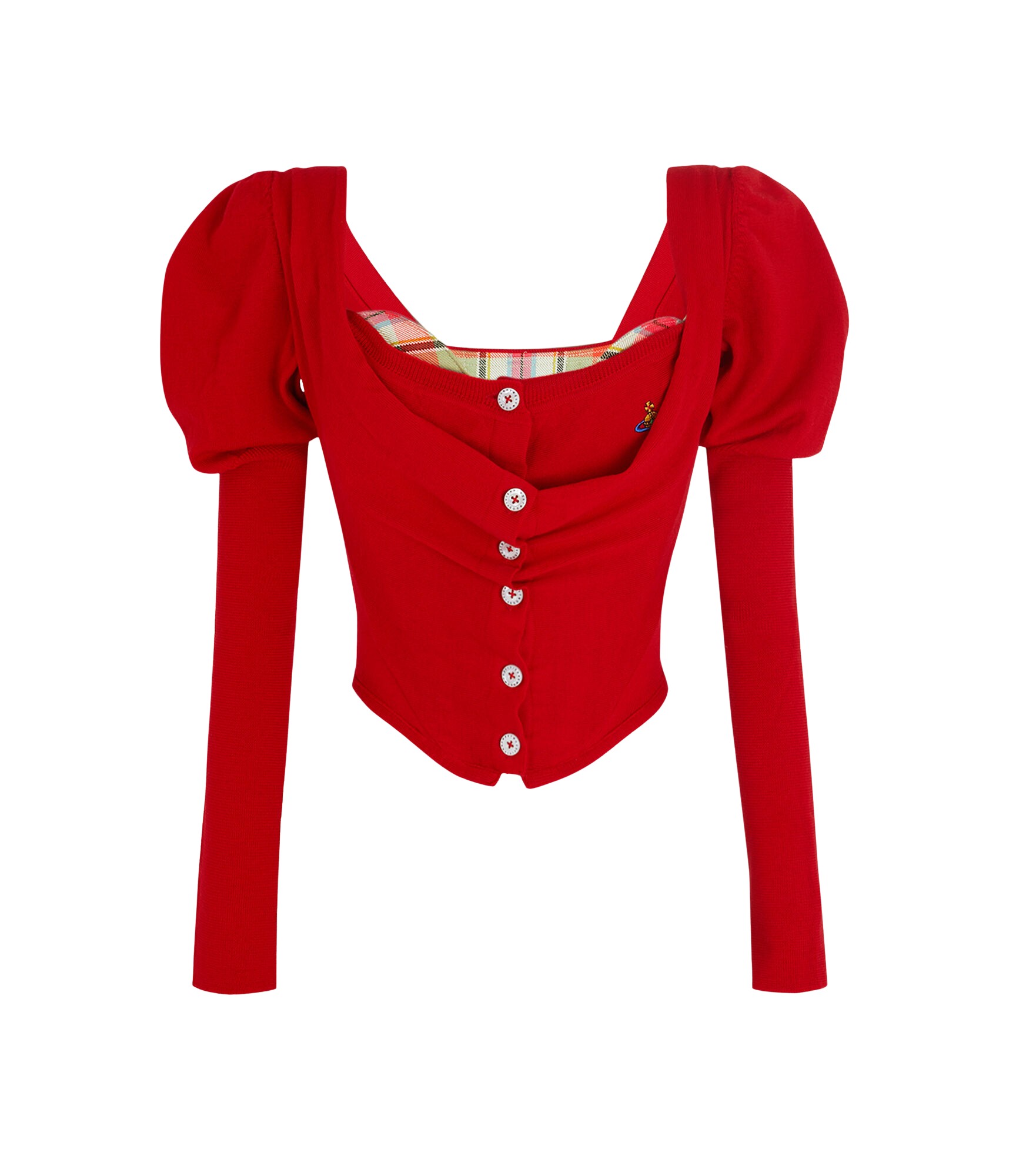 Vivienne Westwood Bea Corset Cardigan - Vivienne Westwood Knitwear - Punk Luxury - Shop at Coveti