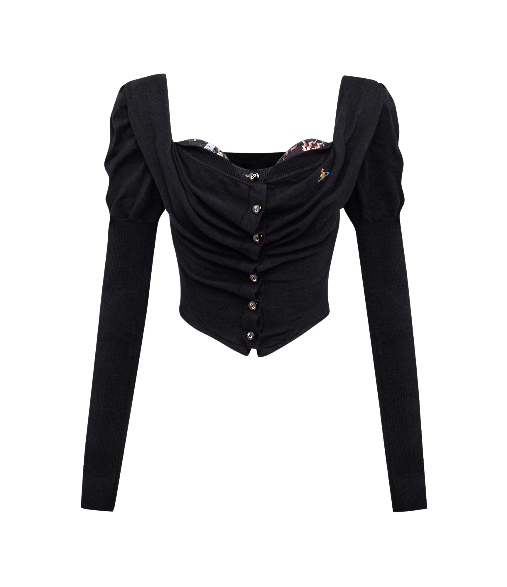 Vivienne Westwood Bea Corset Cardigan - Vivienne Westwood Knitwear - Punk Luxury - Shop at Coveti
