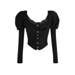 Vivienne Westwood Bea Corset Cardigan - Vivienne Westwood Knitwear - Punk Luxury - Shop at Coveti