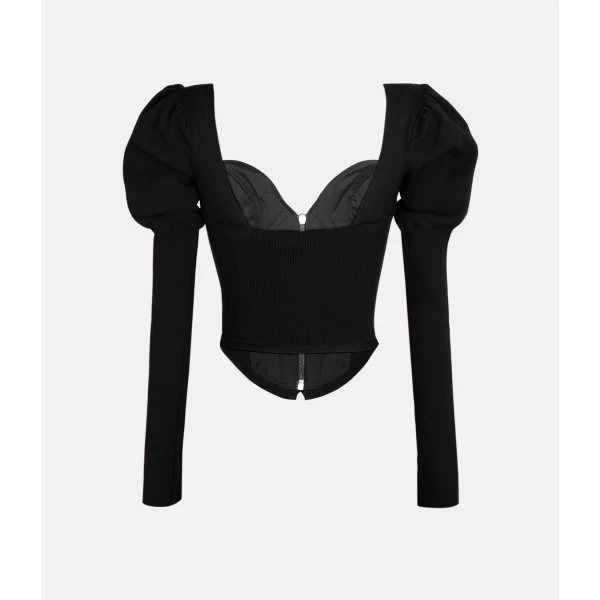 Vivienne Westwood Bea Corset Cardigan - Vivienne Westwood Knitwear - Punk Luxury - Shop at Coveti