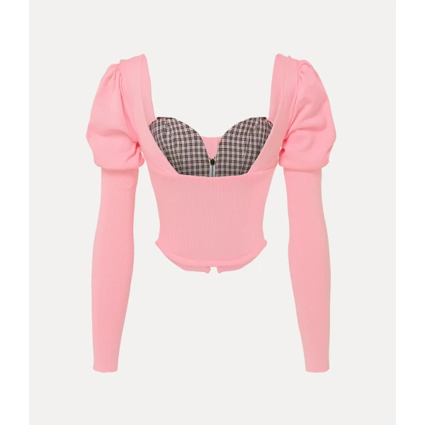 Vivienne Westwood Bea Corset Cardigan - Vivienne Westwood Knitwear - Punk Luxury - Shop at Coveti