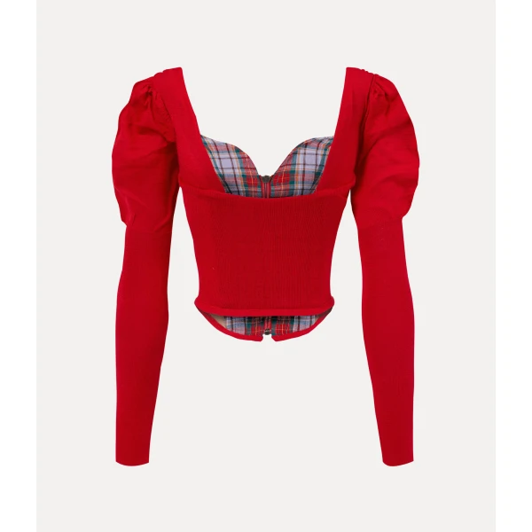 Vivienne Westwood Bea Corset Cardigan - Vivienne Westwood Knitwear - Punk Luxury - Shop at Coveti