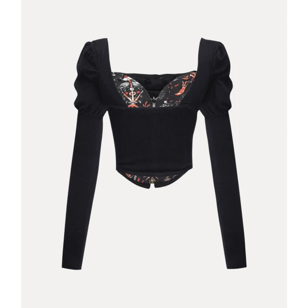 Vivienne Westwood Bea Corset Cardigan - Vivienne Westwood Knitwear - Punk Luxury - Shop at Coveti