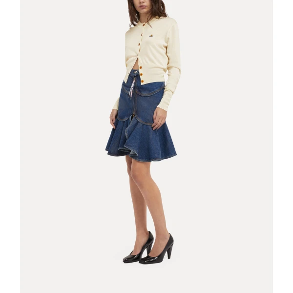 Vivienne Westwood Bea Cropped Cardigan - Vivienne Westwood Knitwear - Punk Luxury - Shop at Coveti