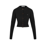Vivienne Westwood Bea Cropped Cardigan - Vivienne Westwood Knitwear - Punk Luxury - Shop at Coveti