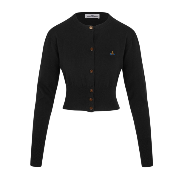 Vivienne Westwood Bea Cropped Cardigan - Vivienne Westwood Knitwear - Punk Luxury - Shop at Coveti