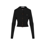 Vivienne Westwood Bea Cropped Cardigan - Vivienne Westwood Knitwear - Punk Luxury - Shop at Coveti