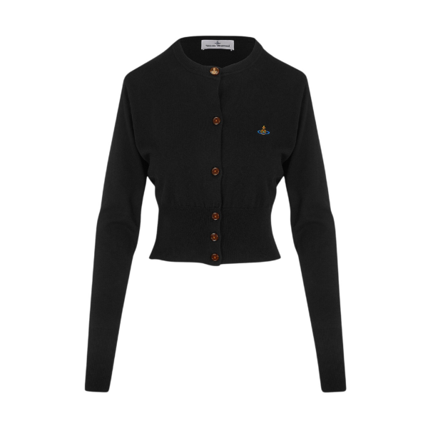 Vivienne Westwood Bea Cropped Cardigan - Vivienne Westwood Knitwear - Punk Luxury - Shop at Coveti