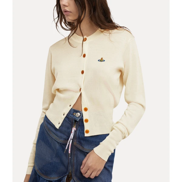 Vivienne Westwood Bea Cropped Cardigan - Vivienne Westwood Knitwear - Punk Luxury - Shop at Coveti