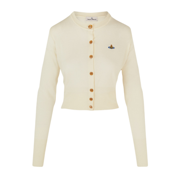Vivienne Westwood Bea Cropped Cardigan - Vivienne Westwood Knitwear - Punk Luxury - Shop at Coveti