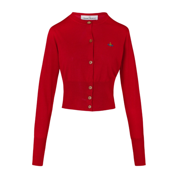 Vivienne Westwood Bea Cropped Cardigan - Vivienne Westwood Knitwear - Punk Luxury - Shop at Coveti