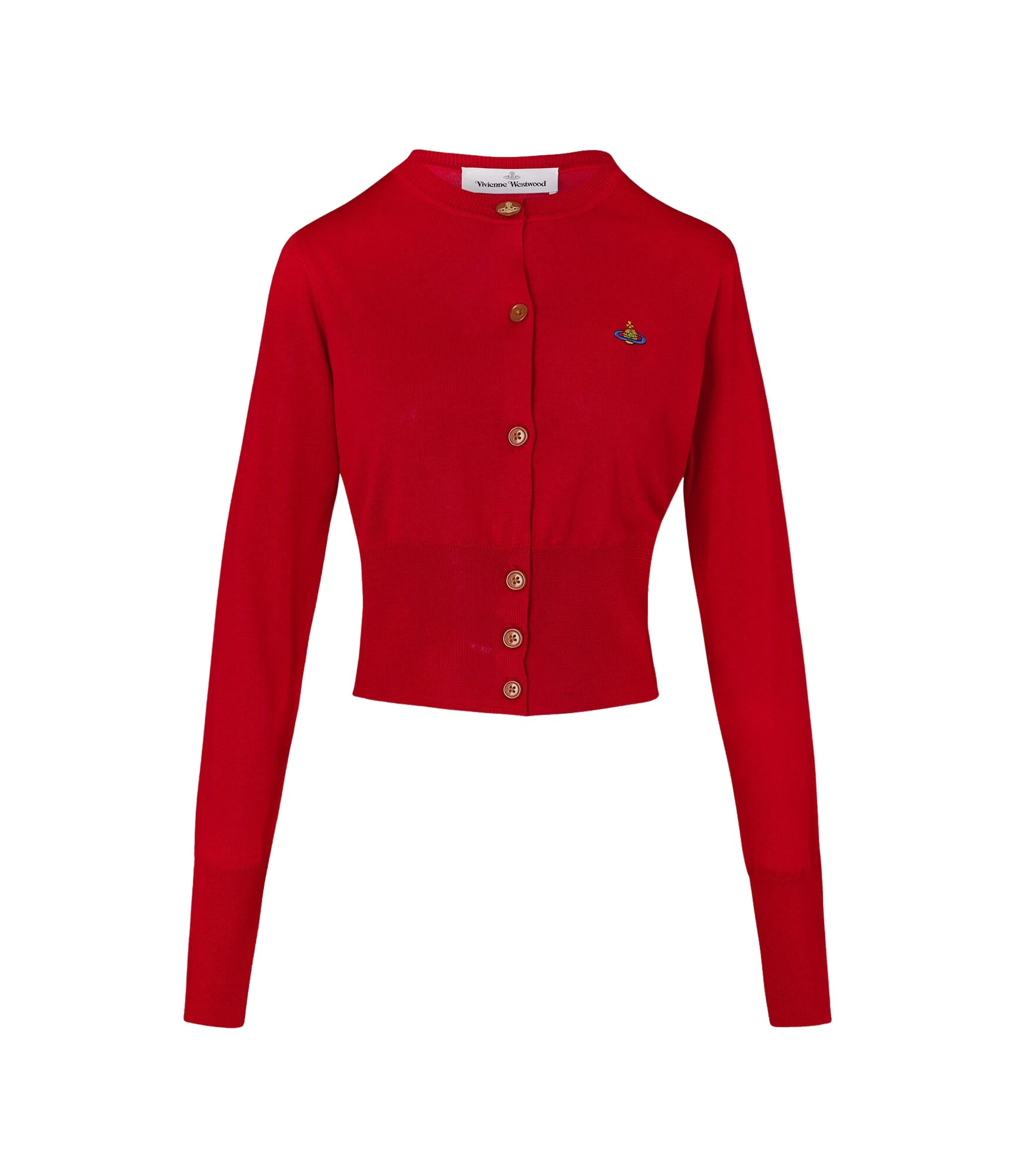 Bea-Cropped-Cardigan-Vivienne-Westwood-Knitwear-960782_nobg Vivienne Westwood Bea Cropped Cardigan - Vivienne Westwood Knitwear - Punk Luxury - Shop at Coveti