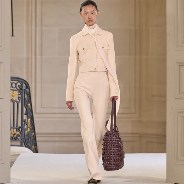 Giambattista Valli Beige Jersey Flare Pants - Giambattista Valli Pants - Romantic Couture - Shop at Coveti