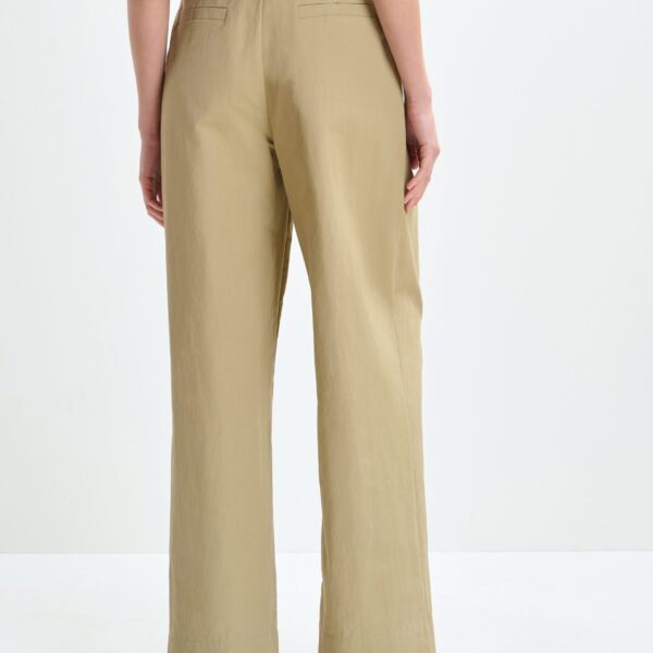 Essentiel Antwerp Beige pleated wide-leg pants - Essentiel Antwerp Pants - Colorful Belgian Design - Shop at Coveti
