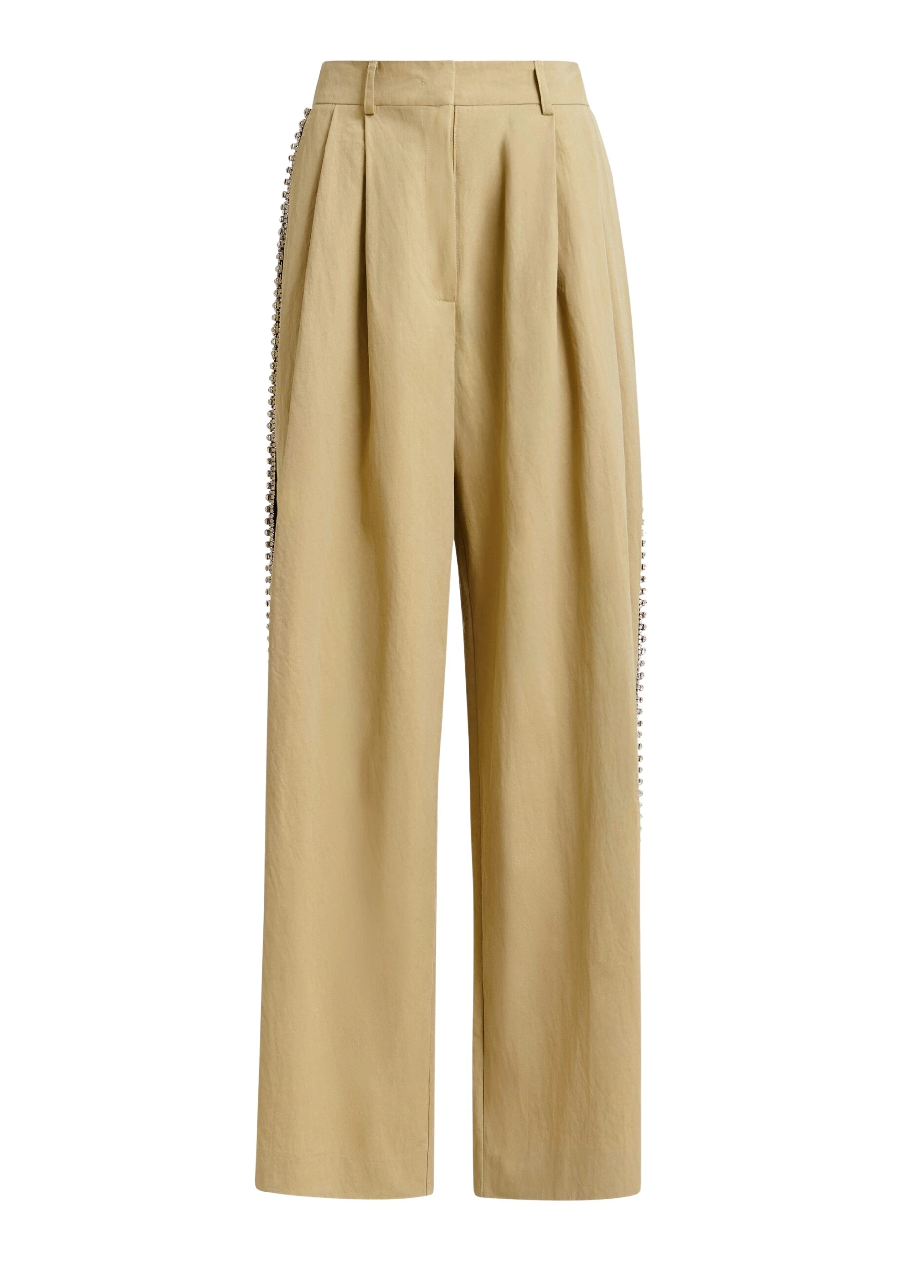 Beige-rhinestone-trimmed-pleated-wide-leg-pants-Essentiel-Antwerp-Pants-scaled76233_nobg Essentiel Antwerp Beige rhinestone-trimmed pleated wide-leg pants - Essentiel Antwerp Pants - Colorful Belgian Design - Shop at Coveti