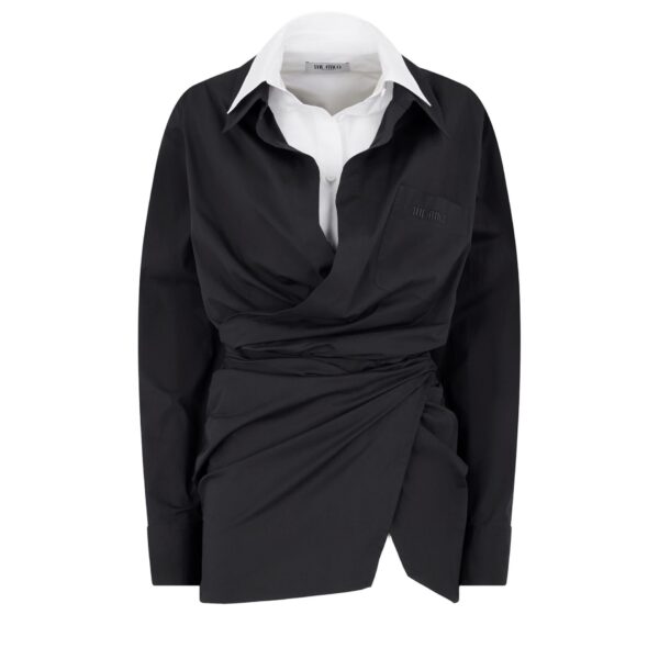 The Attico Black And White Mini Dress - The Attico Dresses - Designed by Gilda Ambrosio & Giorgia Tordini - Shop at Coveti