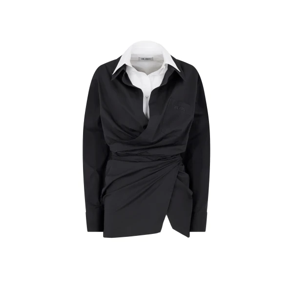 The Attico Black And White Mini Dress