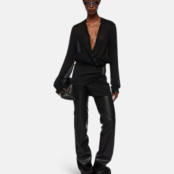 The Attico Black Blouse - The Attico Tops - Designed by Gilda Ambrosio & Giorgia Tordini - Shop at Coveti