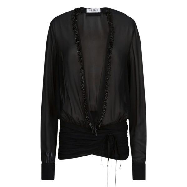 The Attico Black Blouse - The Attico Tops - Designed by Gilda Ambrosio & Giorgia Tordini - Shop at Coveti