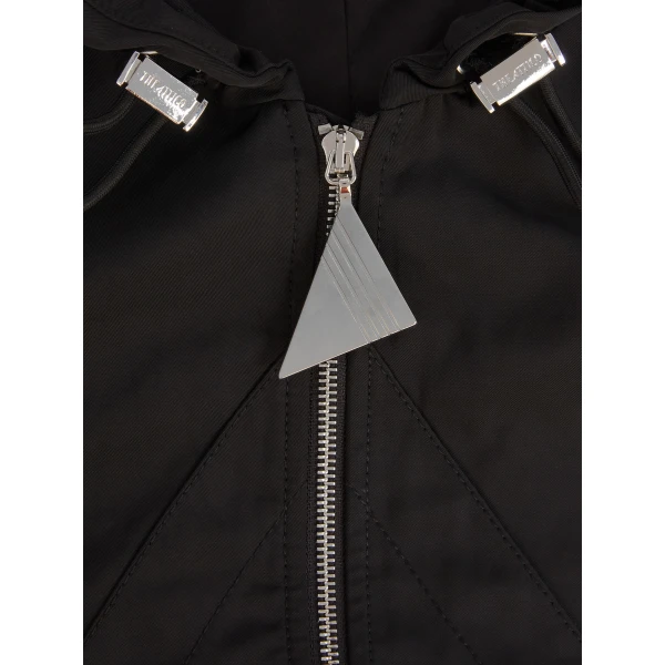 The Attico Black Bomber Jacket, view 4