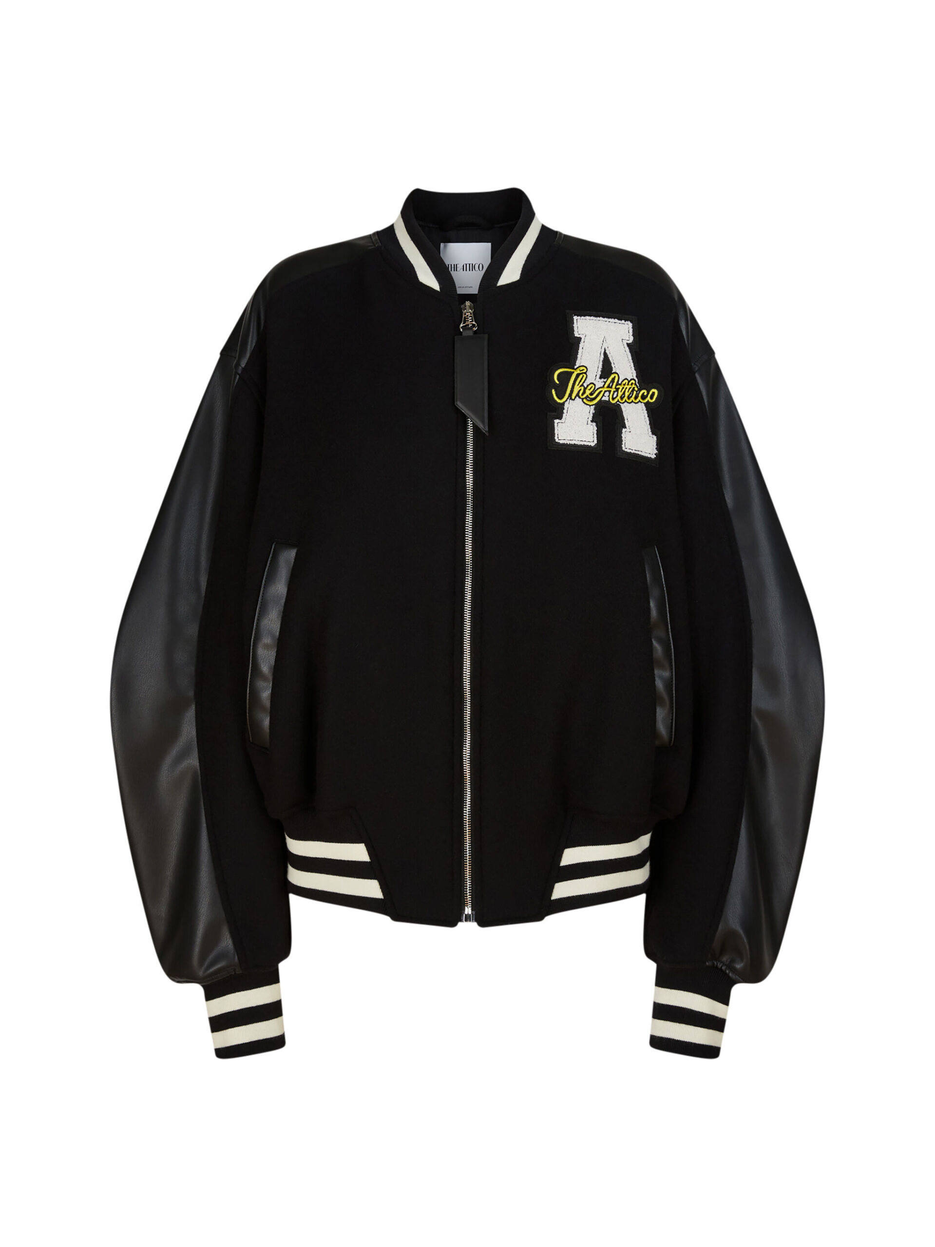 The Attico Black Bomber - The Attico Jackets - Designed by Gilda Ambrosio & Giorgia Tordini - Shop at Coveti The Attico Black Bomber - The Attico Jackets - Designed by Gilda Ambrosio & Giorgia Tordini - Shop at Coveti