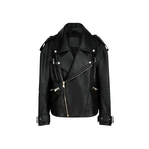 The Attico Black Bomber Jacket