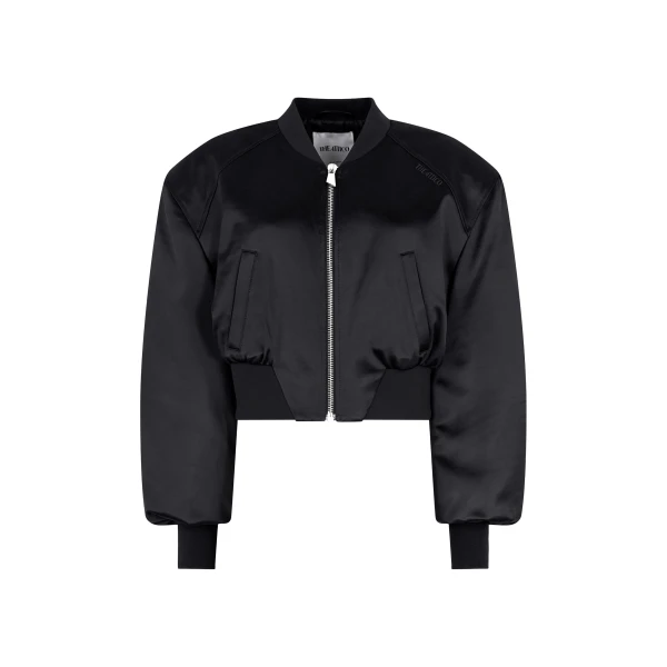 The Attico Black Bomber Jacket