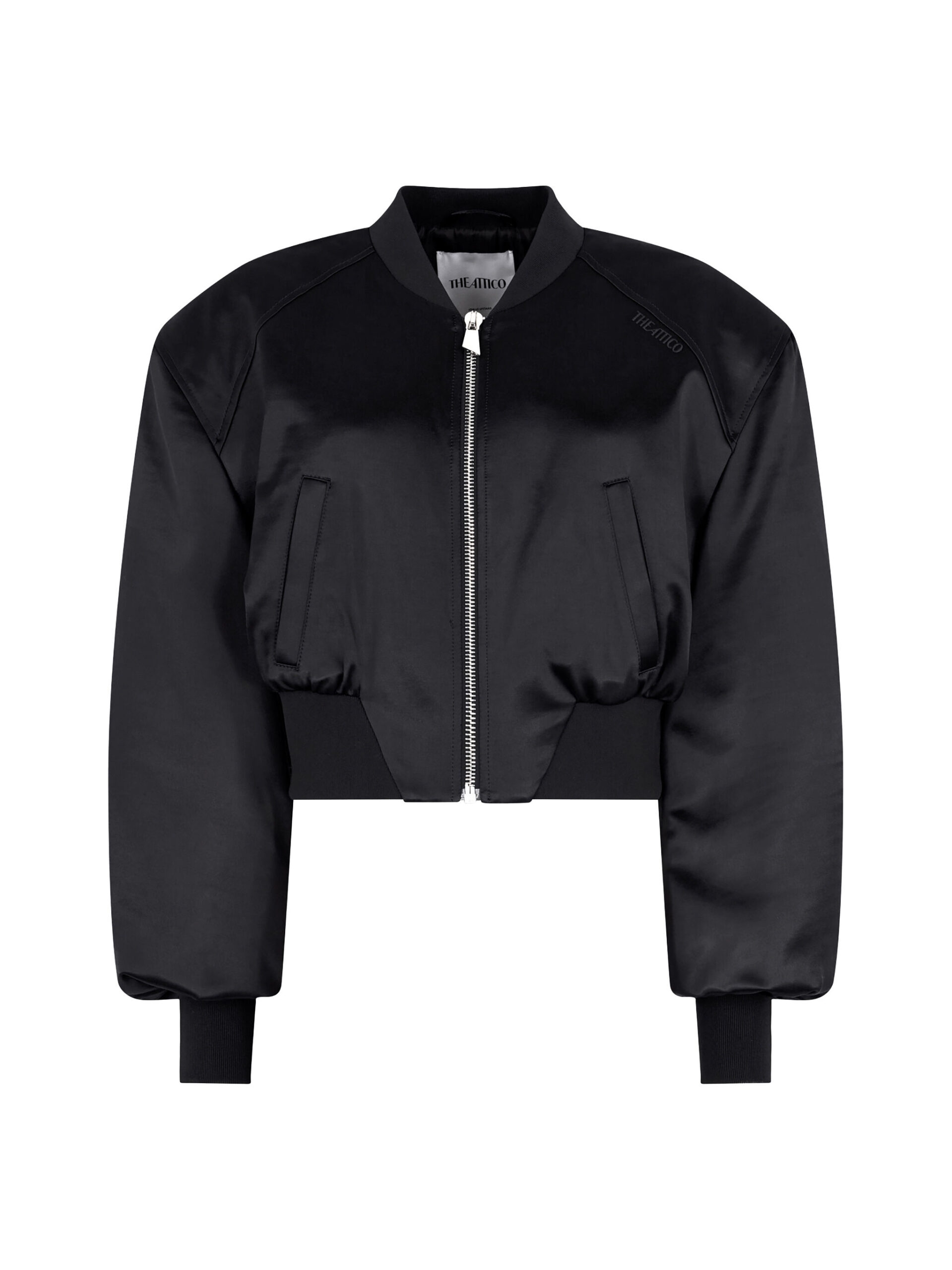 The Attico Black Bomber - The Attico Jackets - Designed by Gilda Ambrosio & Giorgia Tordini - Shop at Coveti The Attico Black Bomber - The Attico Jackets - Designed by Gilda Ambrosio & Giorgia Tordini - Shop at Coveti