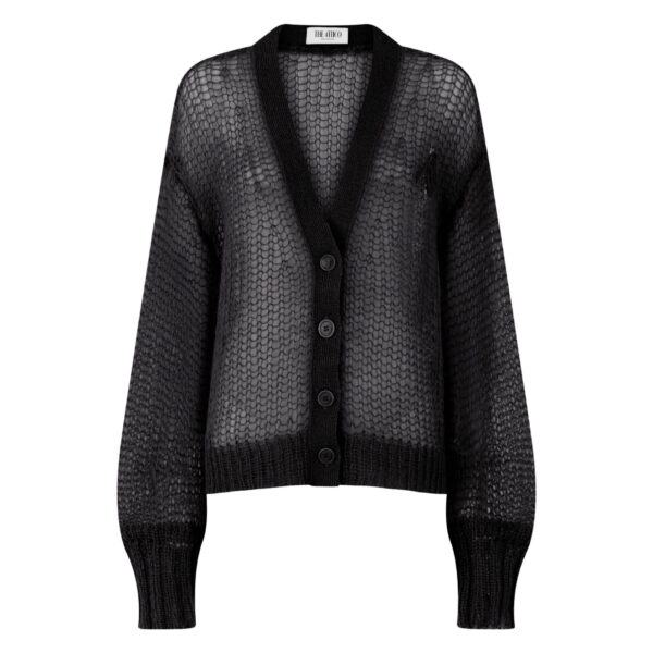 The Attico Black Cardigan - The Attico Knitwear - Designed by Gilda Ambrosio & Giorgia Tordini - Shop at Coveti