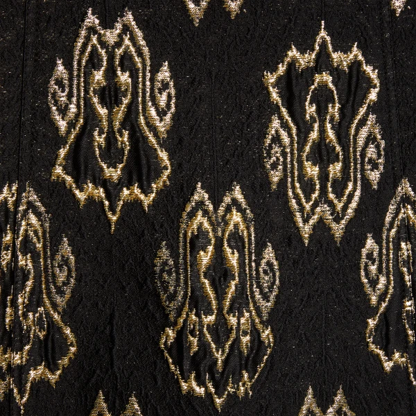 Giambattista Valli Black Ikat Jacquard Long Sleeveless Vest - Giambattista Valli Fall Winter 25/26 - Romantic Couture - Shop at Coveti