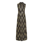 Giambattista Valli Black Ikat Jacquard Long Sleeveless Vest - Giambattista Valli Fall Winter 25/26 - Romantic Couture - Shop at Coveti