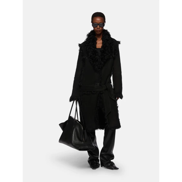 The Attico Black Long Coat, view 2