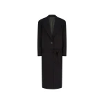 The Attico Black Long Coat - The Attico Coats - Designed by Gilda Ambrosio & Giorgia Tordini - Shop at Coveti