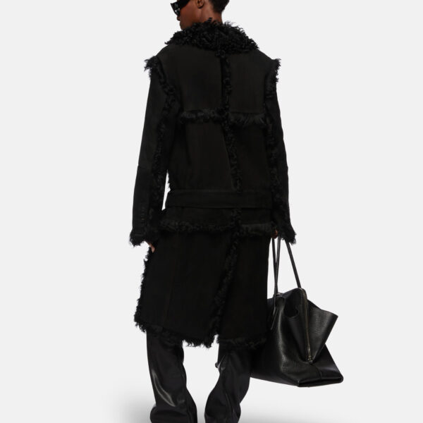 The Attico Black Long Coat - The Attico Coats - Designed by Gilda Ambrosio & Giorgia Tordini - Shop at Coveti