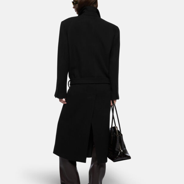 The Attico Black Long Coat - The Attico Coats - Designed by Gilda Ambrosio & Giorgia Tordini - Shop at Coveti