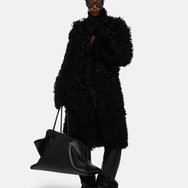 The Attico Black Long Coat - The Attico Coats - Designed by Gilda Ambrosio & Giorgia Tordini - Shop at Coveti