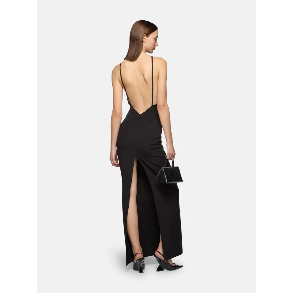 The Attico Black Long Dress, view 3