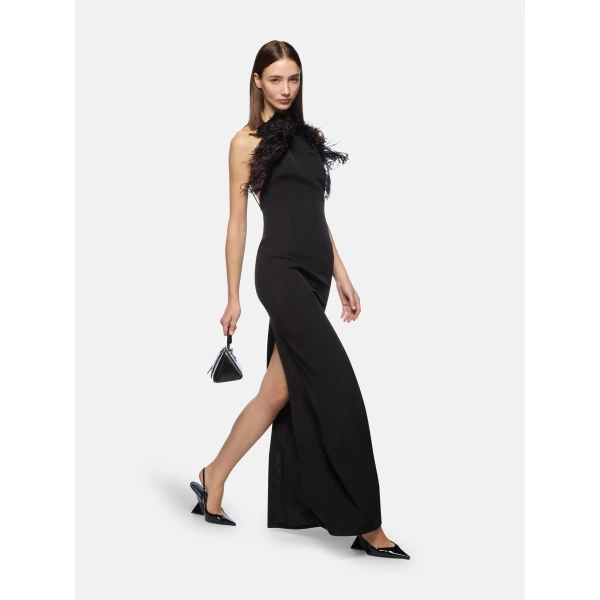 The Attico Black Long Dress, view 4