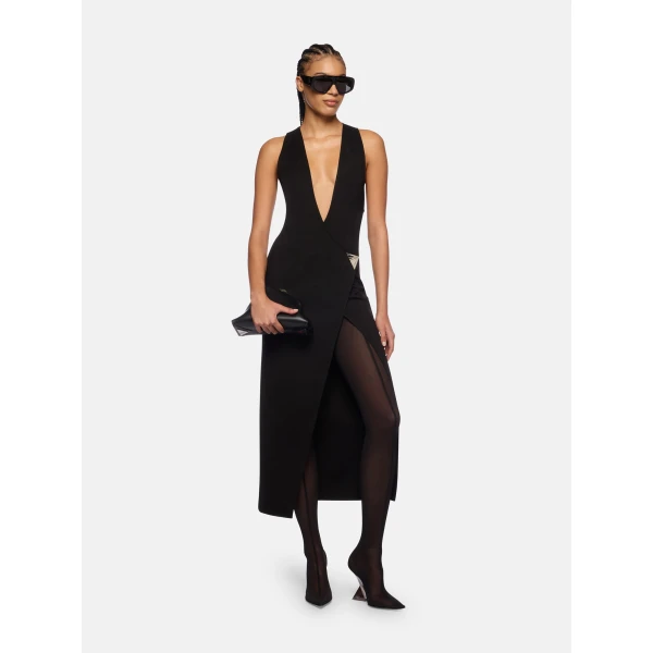 The Attico Black Midi Dress, view 2