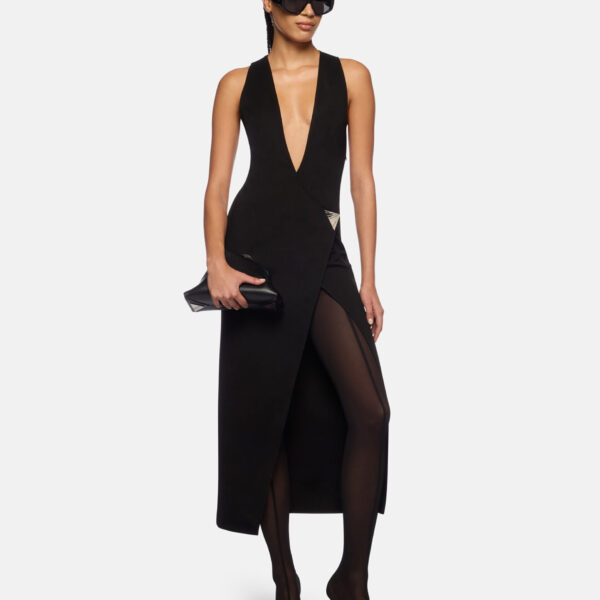 The Attico Black Midi Dress - The Attico Dresses - Designed by Gilda Ambrosio & Giorgia Tordini - Shop at Coveti