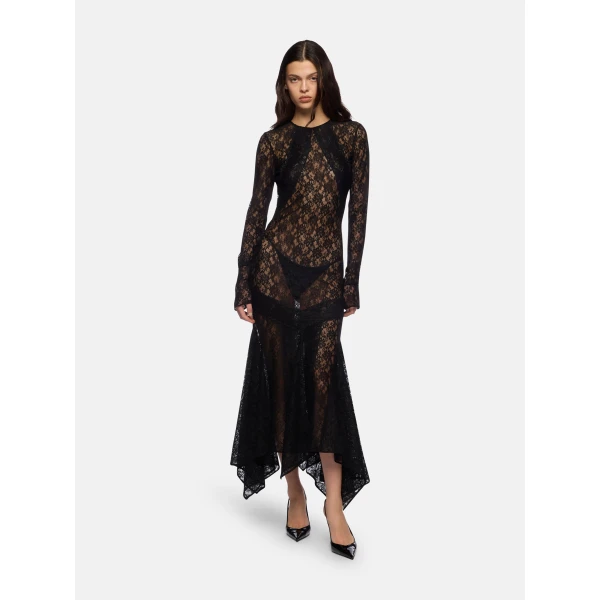 The Attico Black Midi Dress, view 2